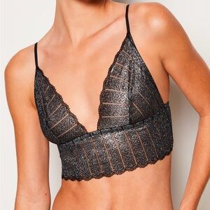 Etam Lace Triangle Bra With Underwire